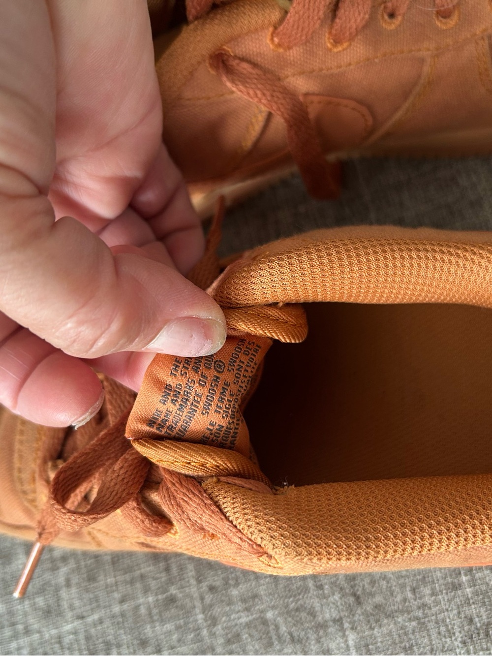 Nike Women's Orange Canvas Sneakers